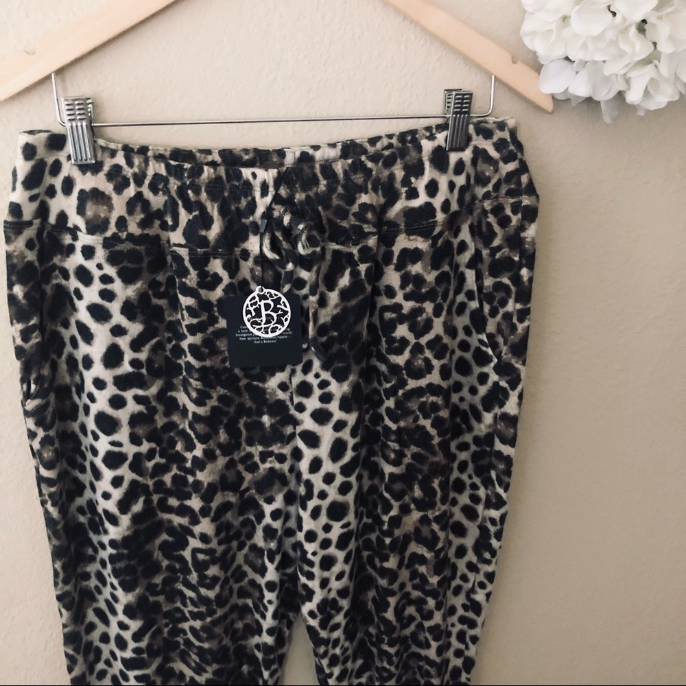 Animal Print Brushed Joggers - Picture 2 of 5